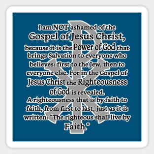 I am Not Ashamed of the Gospel of the Jesus Christ ... Grey Chi Rho Magnet